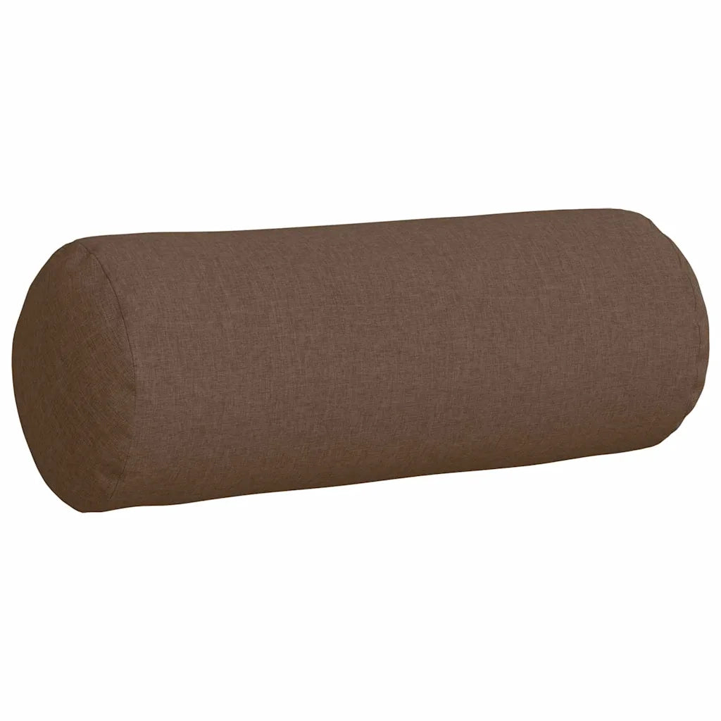 Cuscini a rullo 2 pcs Marrone Ø 25 x 70 cm Tessuto