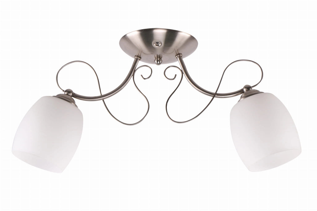 Candellux AMBA lampada sospensione vetro cromo 2xE27