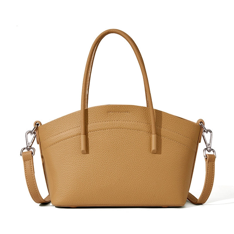 Borsa a tracolla da donna in vera pelle, grande capacit¨¤, marrone