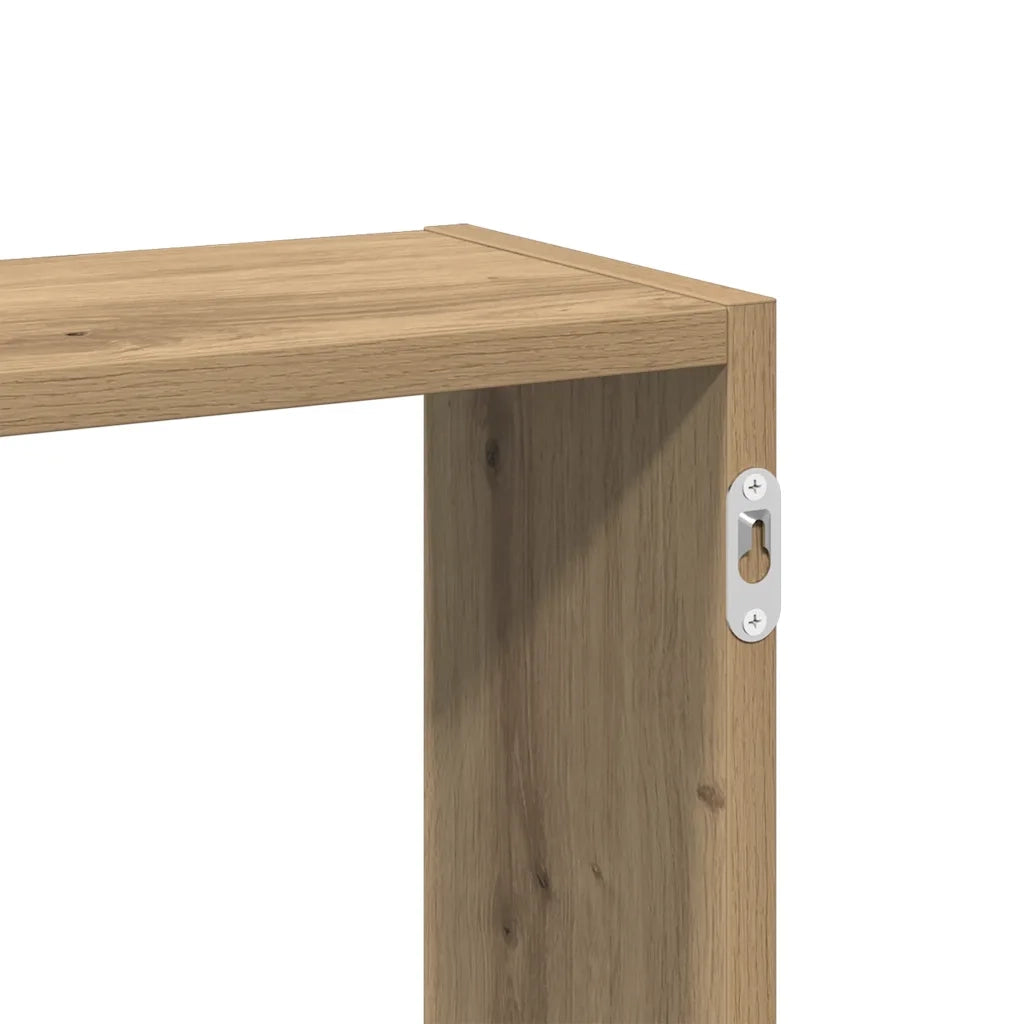 Scaffale a Parete Rovere Artigianale 159x18x66 cm in Truciolato 853307