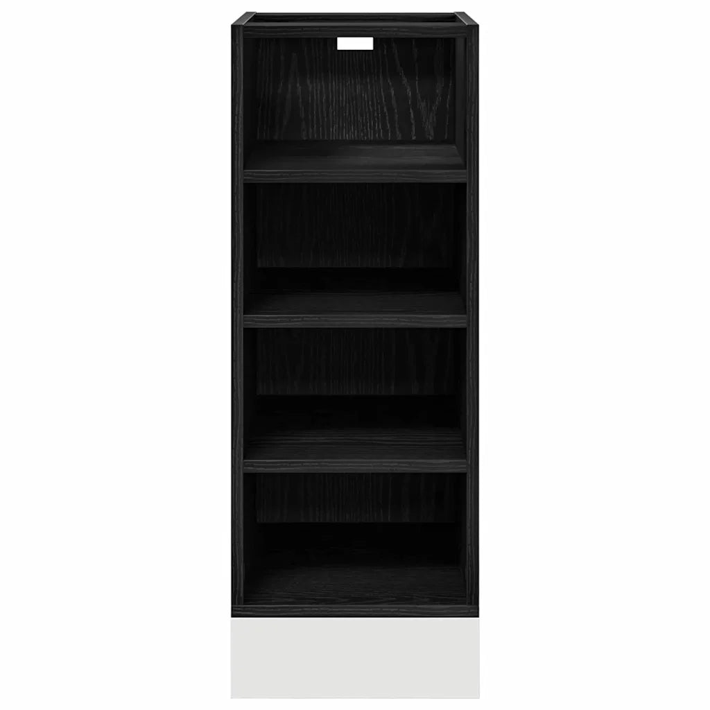 Base per Cucina con lo scaffale Rovere nero 30 x 44,5 x 81,5 cm 876650