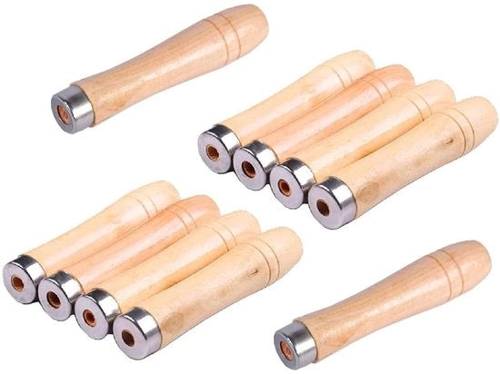 Manici in legno per attrezzi - 10 pezzi - 9 cm - 4 mm - per viti/aspette/aspette - materiale duraturo