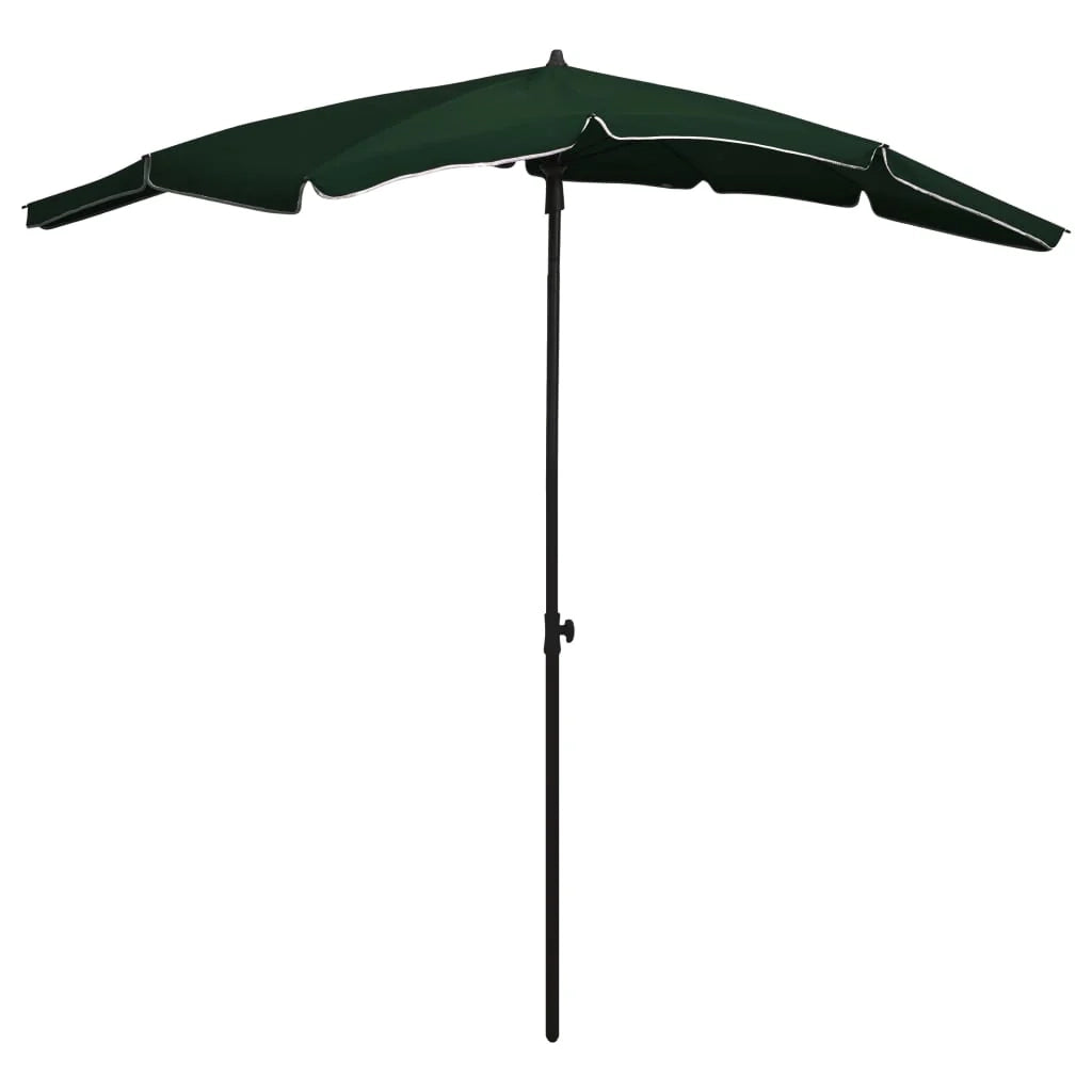 Ombrellone da giardino con palo 200 x 130 cm verde 02_0008323