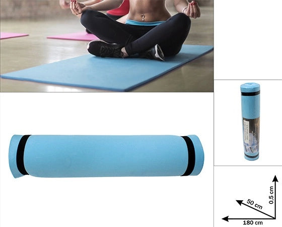 Tappeto Fitness Yoga Tempo Libero Palestra a Casa 180 x 50 cm