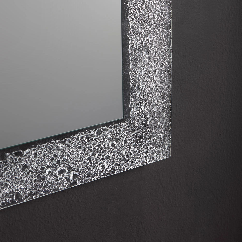 Specchiera reversibile 98x70 in vetro ghiaccio