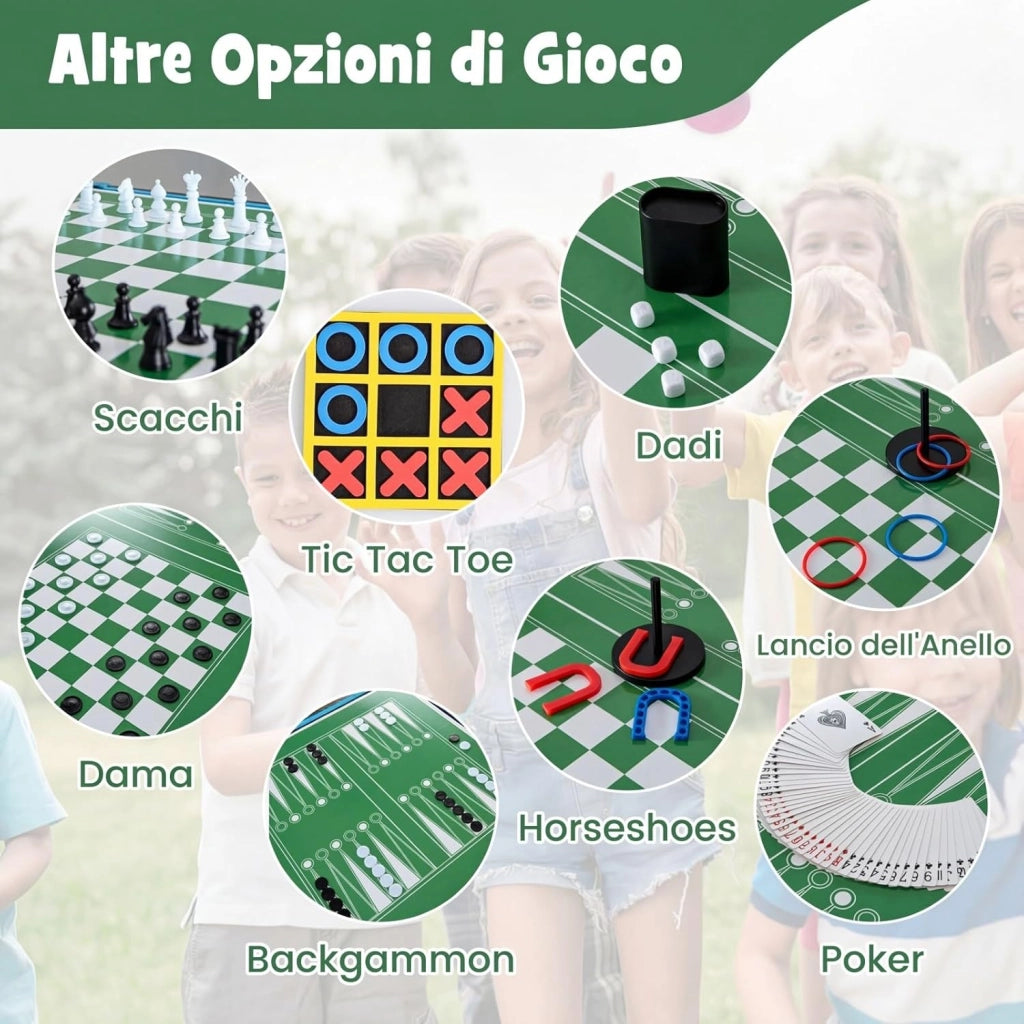 15 in 1 Set da Tavolo da Gioco Combo, Tavolo Multigioco Basket Calcetto Hockey Biliardo Ping Pong Bowling Shuffleboard ecc, Set Combinato per Giochi Multipli per Bar Casa Ufficio