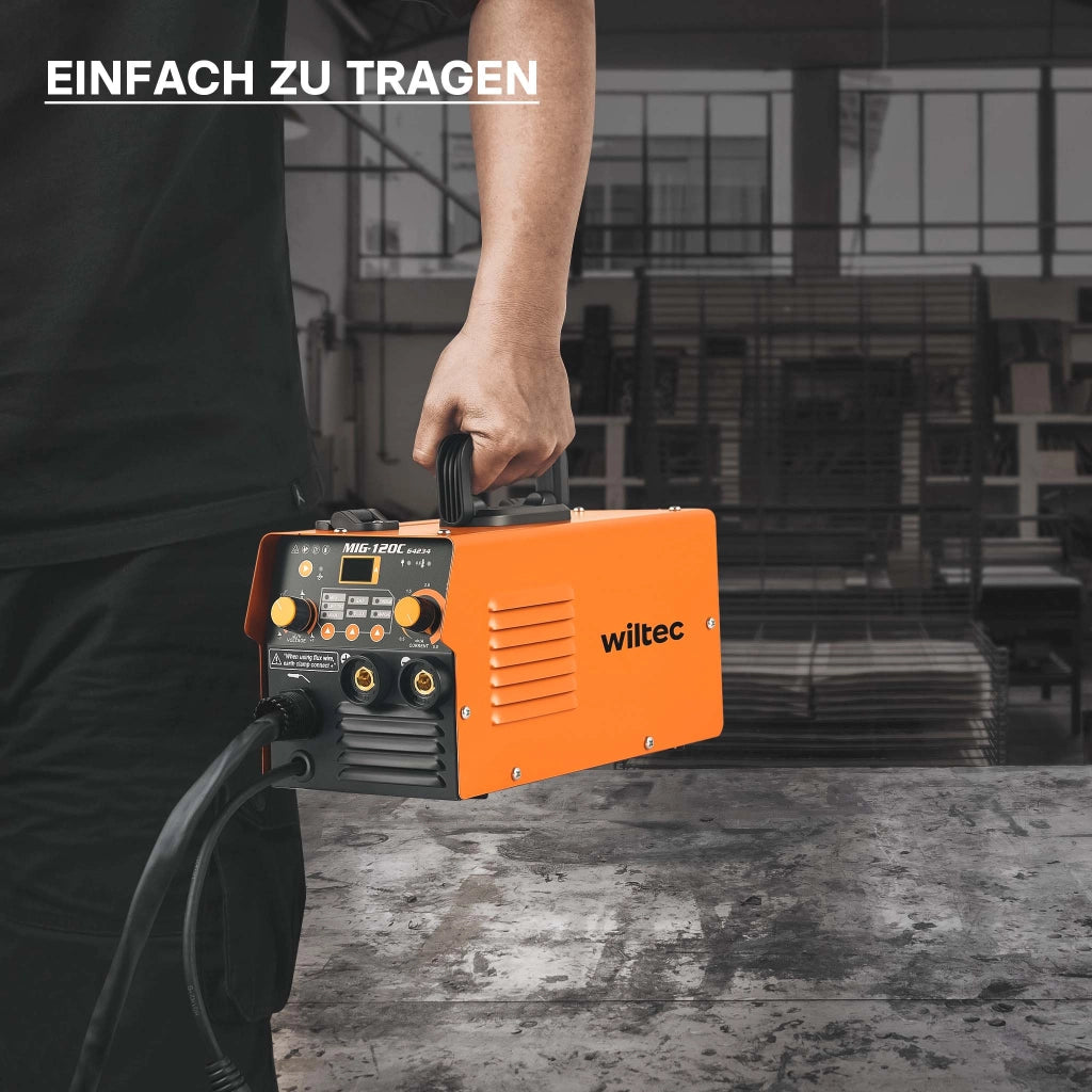 Saldatrice digitale IGBT 120A per saldatura MIG, MMA, FCAW, TIG