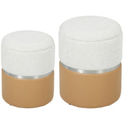Puff con contenitore ¨C zephmum ¨C marrone e crema