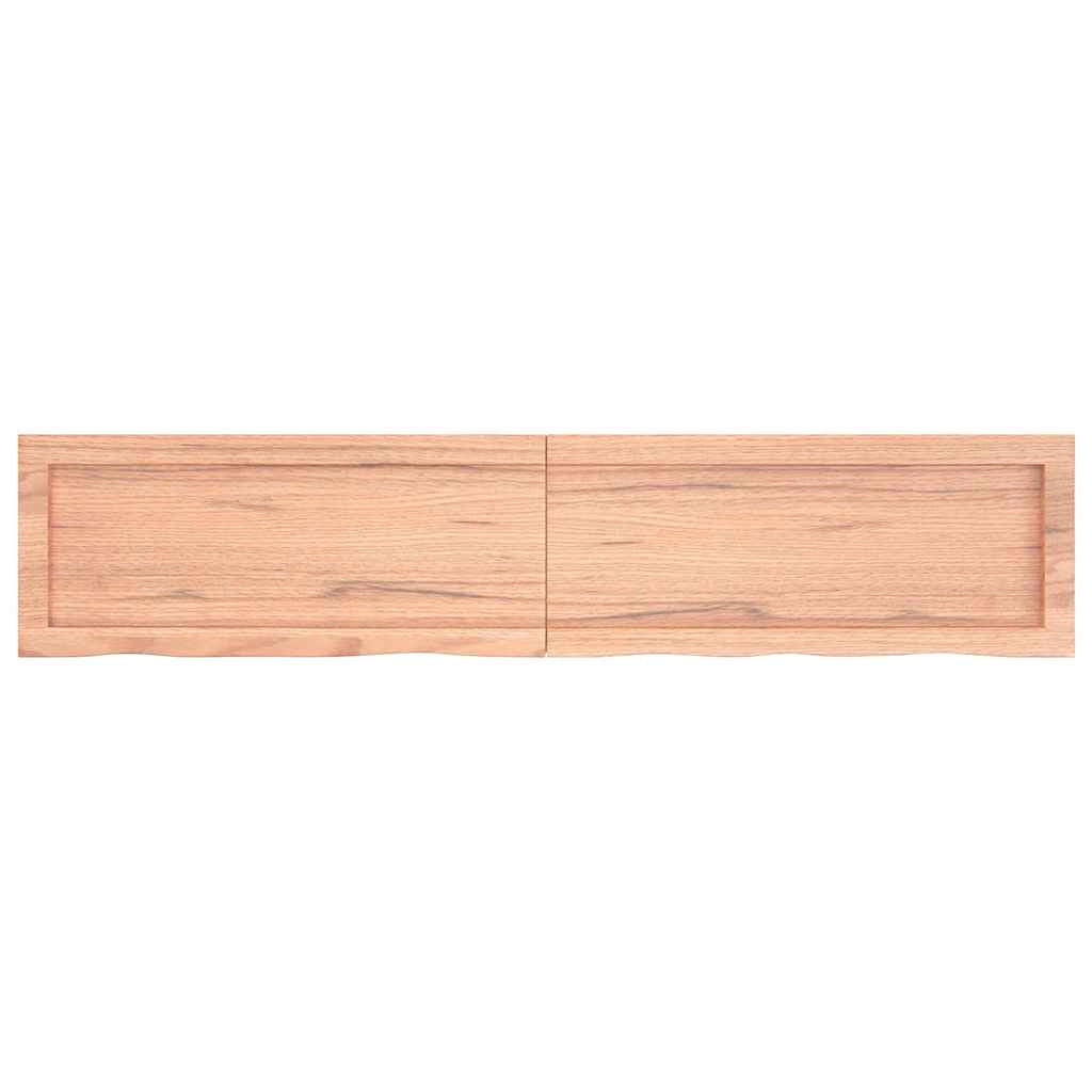 Piano Bagno Marrone 140x30x(2-4) cm Legno Massello Trattatocod mxl 119875