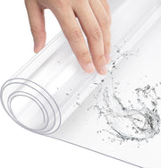 Tovaglia Trasparente in PVC 2 mm, Copritavolo Lavabile Impermeabile Resistente al Calore, Pellicola Protettiva per Tavolo Rettangolare 100x180 cm