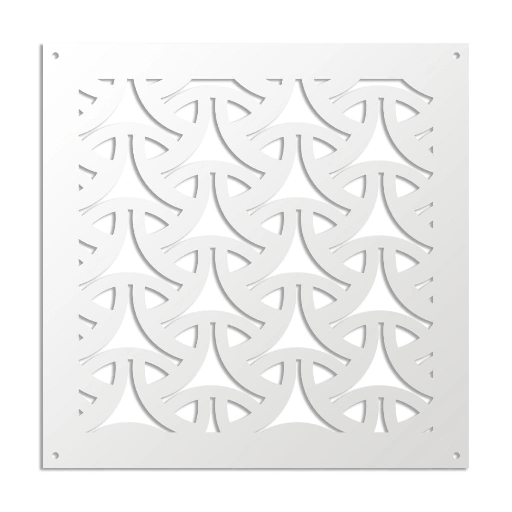 WEAVING - Pannello in PVC traforato - Parasole Colore: bianco, Misura: 48x48 cm