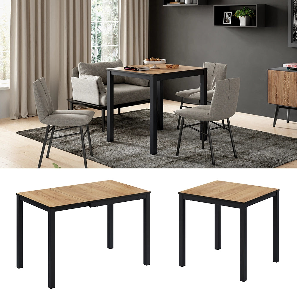Vicco Tavolo da pranzo Rovere/antracite 120 x 70 cm Estensibile