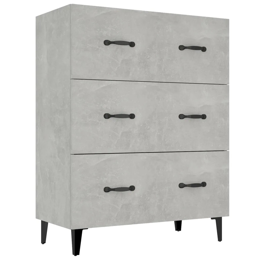 Credenza-Buffet-Armadio da cucina Grigio Cemento 69,5x34x90 cm in Legno Multistrato 432176
