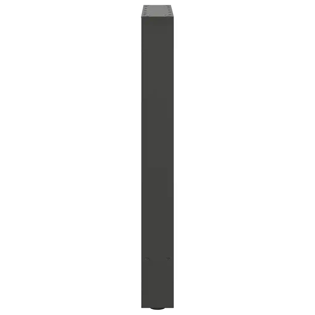 Gambe per tavolo da pranzo antracite 2 pz 50x(72-73) cm in acciaio 4013302