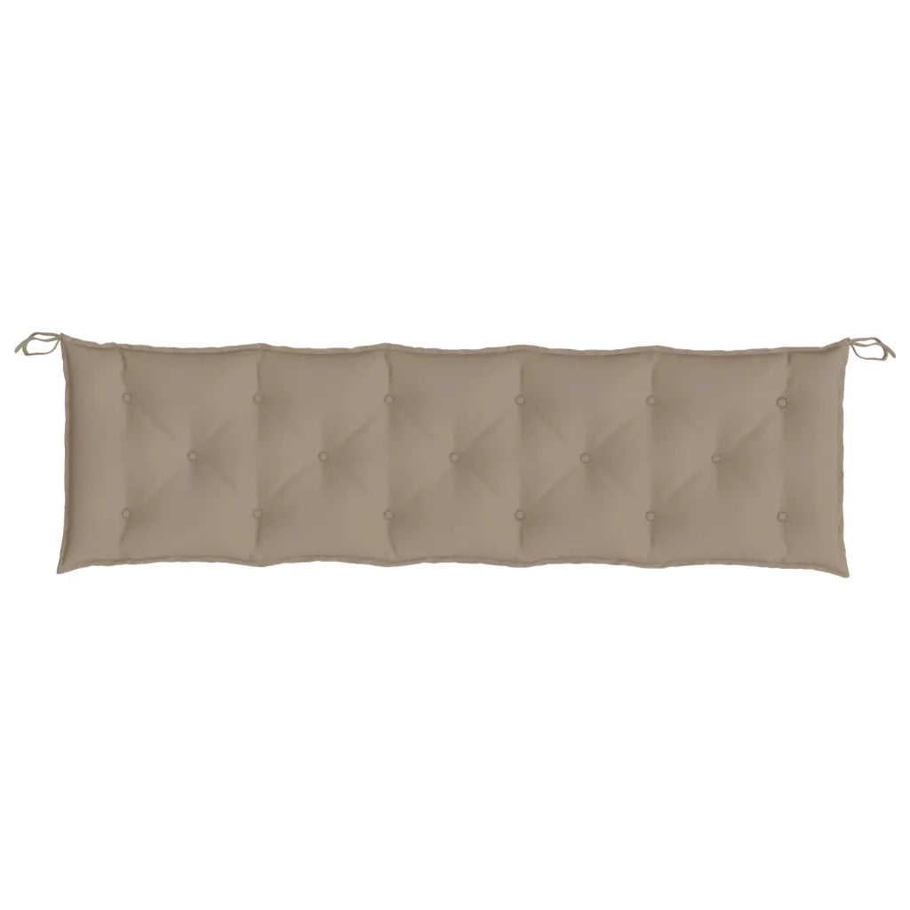 Cuscini Panca da Giardino 2 pz-Set di 2 Cuscini per panchina da esterno Tortora 180x50x7cm Tessuto Oxford