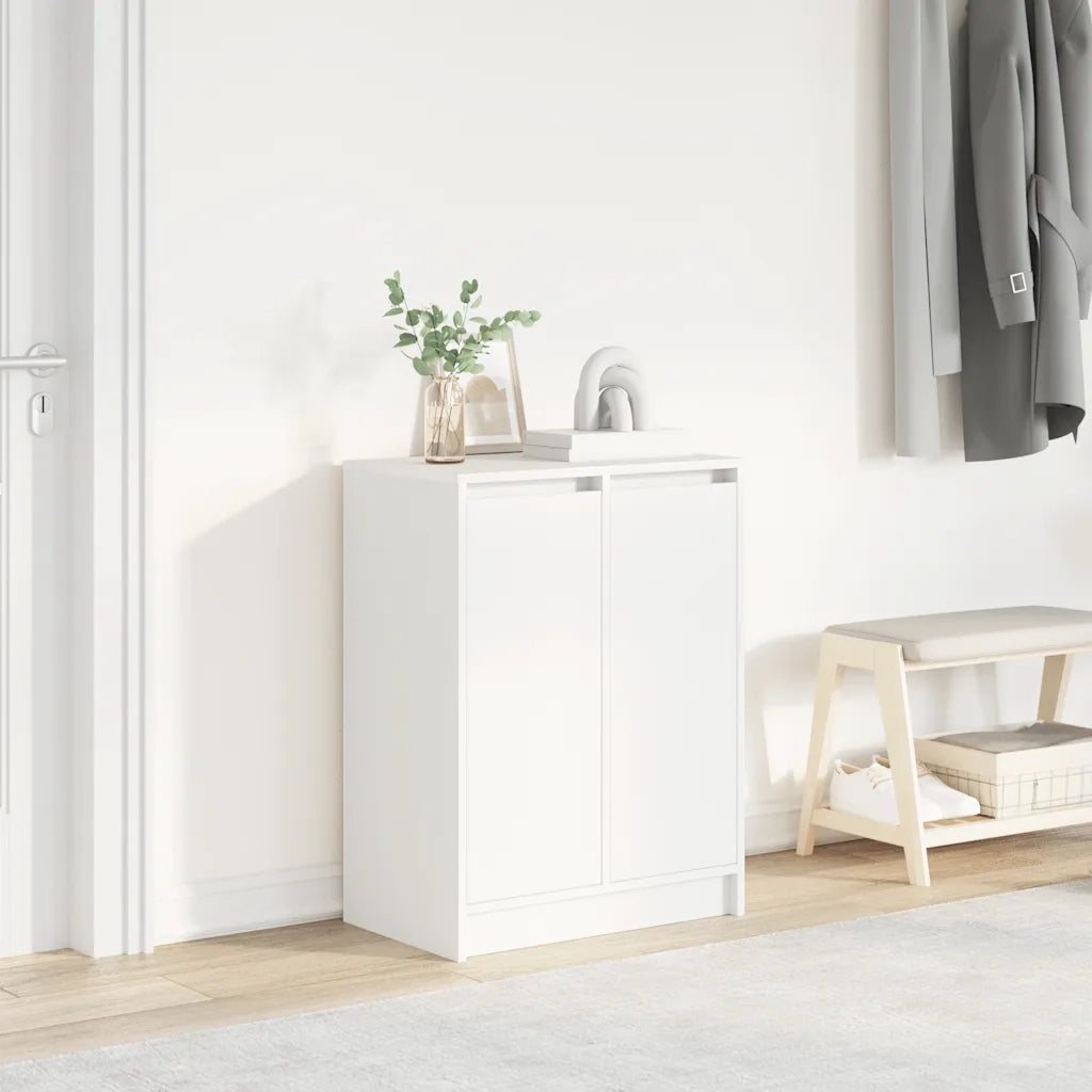 Scarpiera Bianca 57x34x76 cm in Legno Multistrato