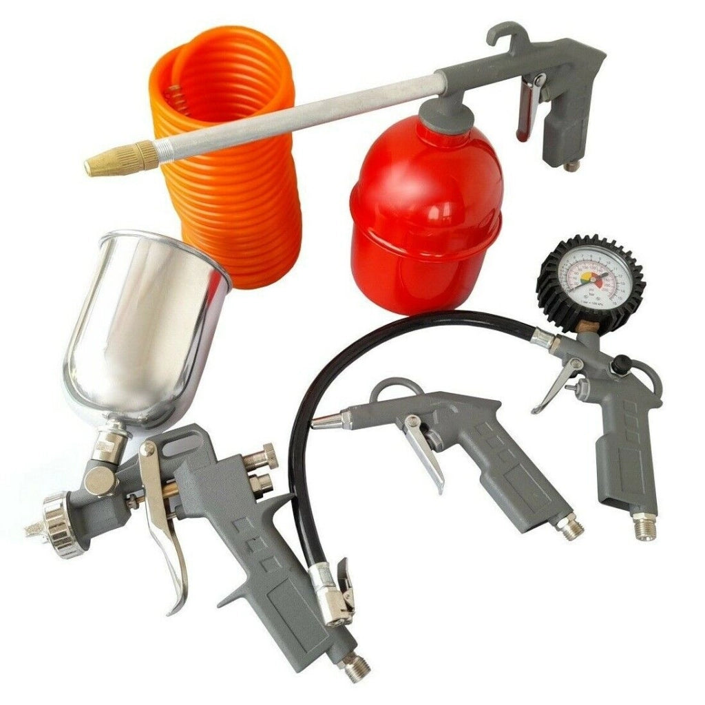 KIT ACCESSORI COMPRESSORE ARIA COMPRESSA AEROGRAFO SET 5 PZ soffiaggio