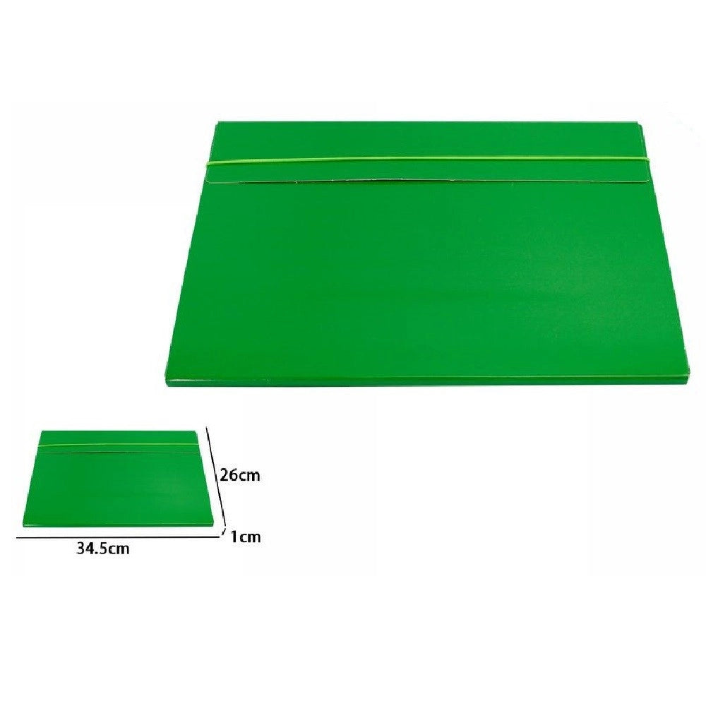 Trade Shop - Set 2 Pezzi Cartelline Porta Documenti Cartellina Molla Custodia Verde 68205 -