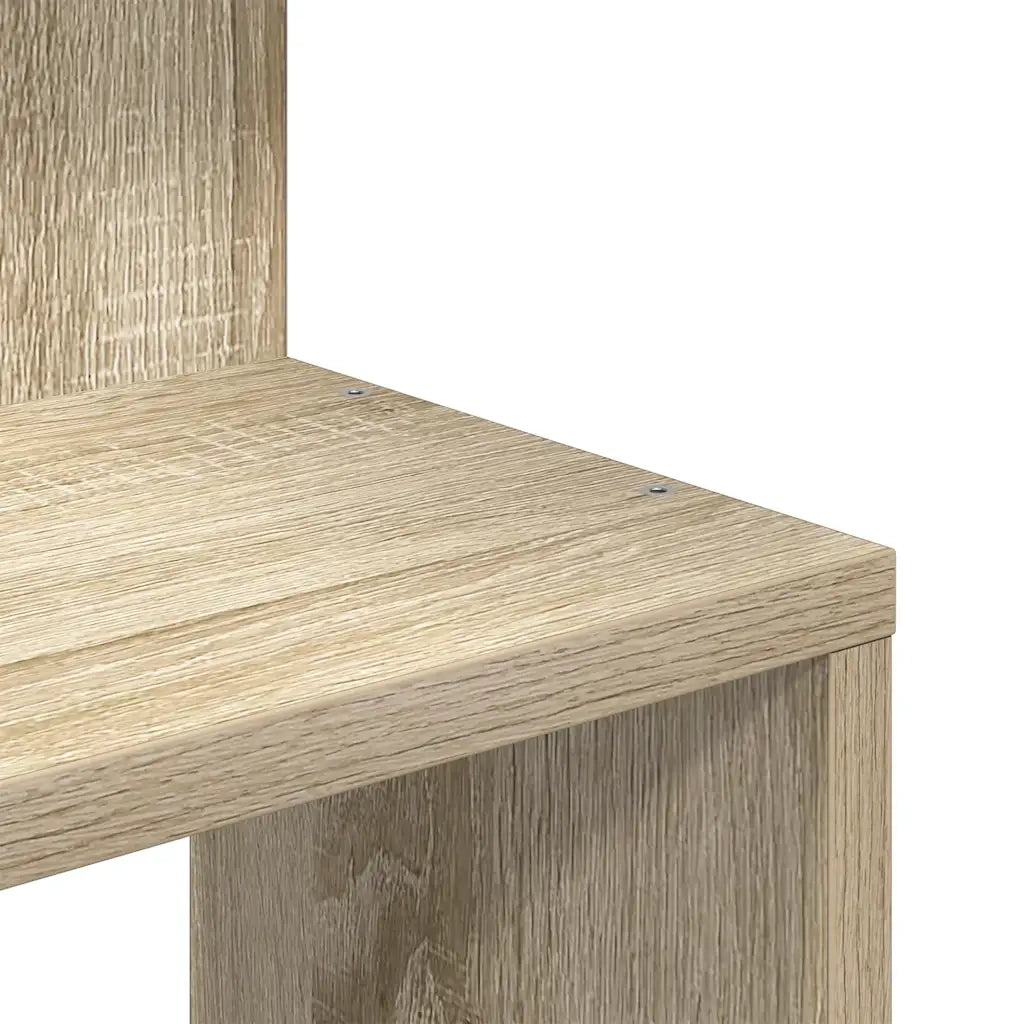 vidaXL Scaffale Angolare Muro Rovere Sonoma 32x32x127,5 cm Truciolato