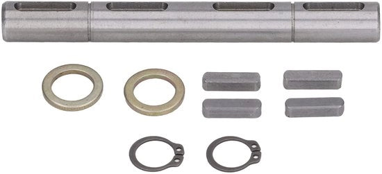 Wormeversorbiatore a doppia uscita - NMRV030/RV030 - Nema23 - Acciaio rivettato - Lunghezza 128 mm - Diametro 14 mm - WORMEversorbiatore a slittamento