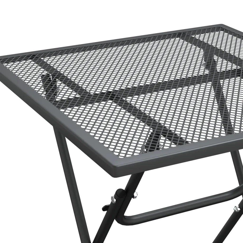 Set da Pranzo per Giardino 3pz Rete Metallica Espansa Antracite cod mxl 37568