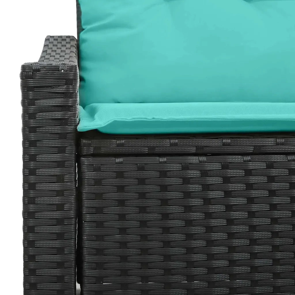 Divano da giardino Grigio 123 x 62 x 69cm polyrattan