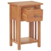 Tavolino | Tavolo laterale Portariviste con Cassetto 35x27x55 cm Legno di Rovere