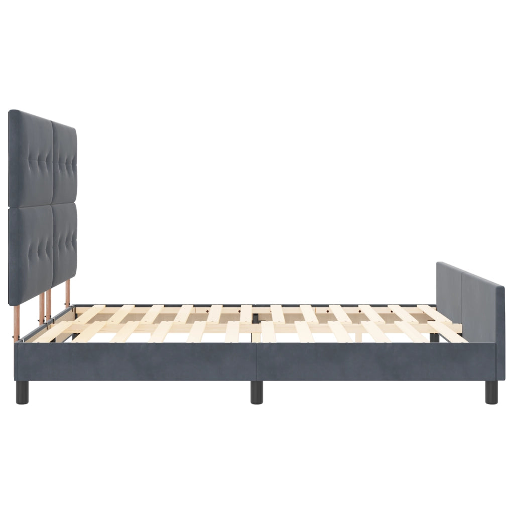 Struttura Letto  Grigio Scuro 180x200 cm Velluto