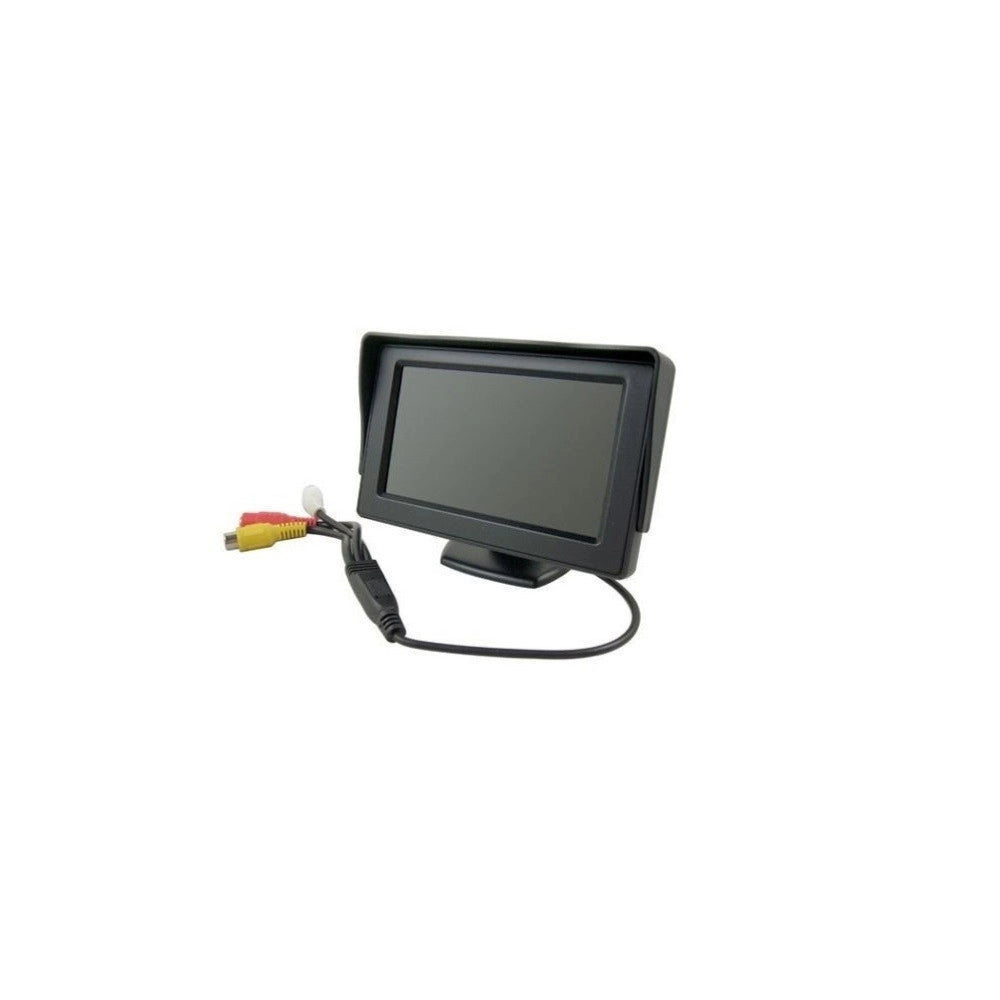 Trade Shop - Monitor Schermo A Colori 4,3" Tft Lcd  Per Auto Retrovisore Kit Retromarcia Vcr -