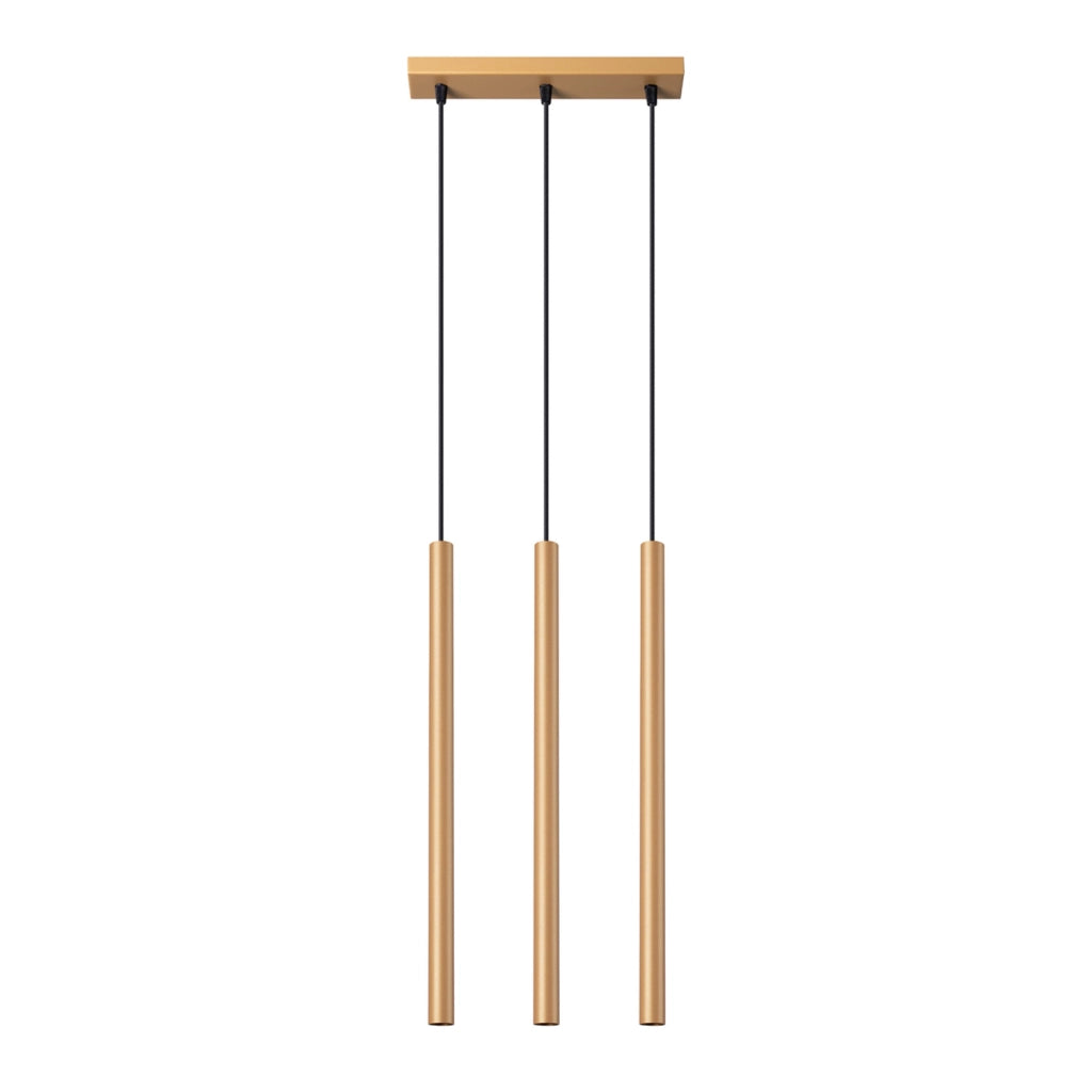 Lampada sospesa tubo triplo VELINO oro 3xG9 PU.1171