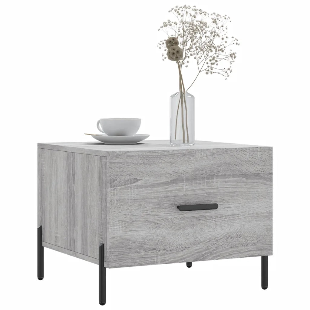 2 pz Tavolini salotto | Tavolino da caff¨¨ | Tavolino da Soggiorno Grigio Sonoma 50x50x40cm Legno Multistrato