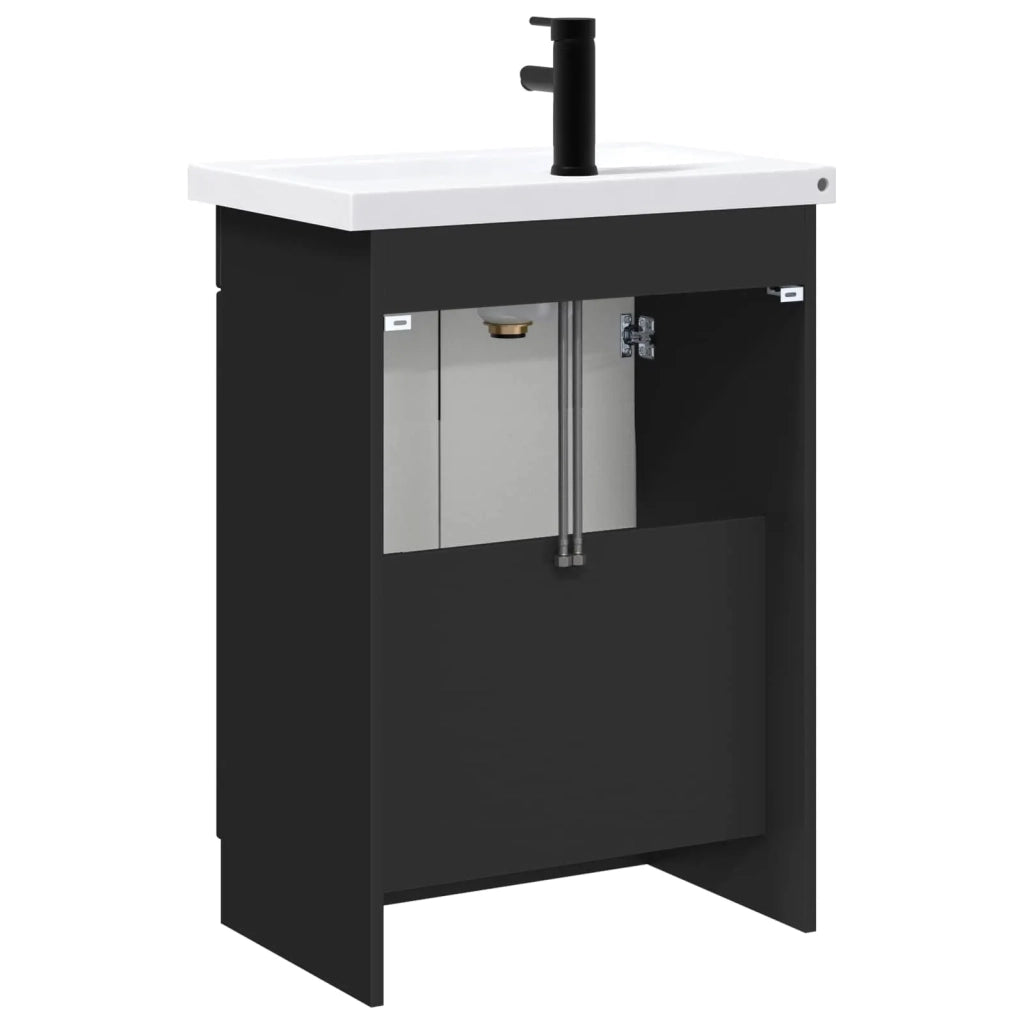 Set di mobili per il bagno Nero 56 x 37,5 x 81 cm 3404145