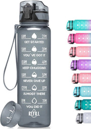 Bottiglia d'acqua da 1L BPA libera, in Tritan, leggera, resistente agli urti, riutilizzabile