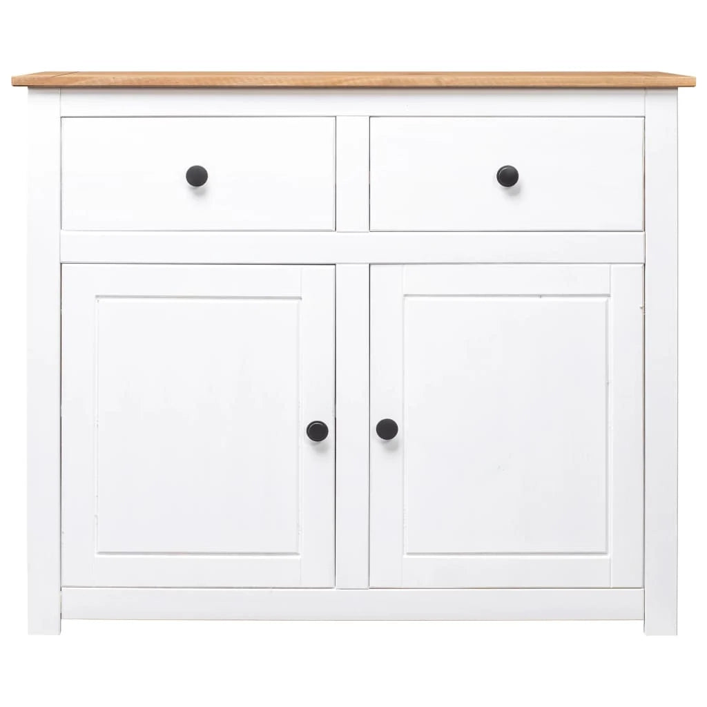 Buffet credenza cassettiera armadio mobile contenitore organizer per cucina soggiorno salotto 93 x 40 x 80 cm Pino gamma Panama bianco 02_0030541