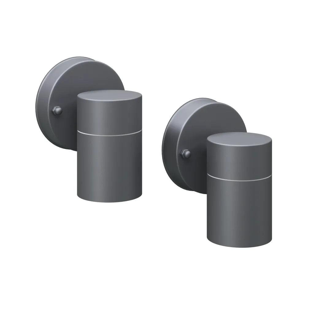 Lampada da Parete Esterno 2 pz Acciaio Inox Proiezione Basso 42420