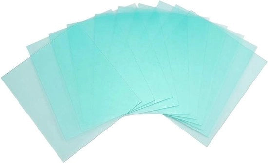 Piastra di protezione trasparente per lastre, 10 pezzi, 138x122mm, per copertura esterna o interna di lastre di vetro