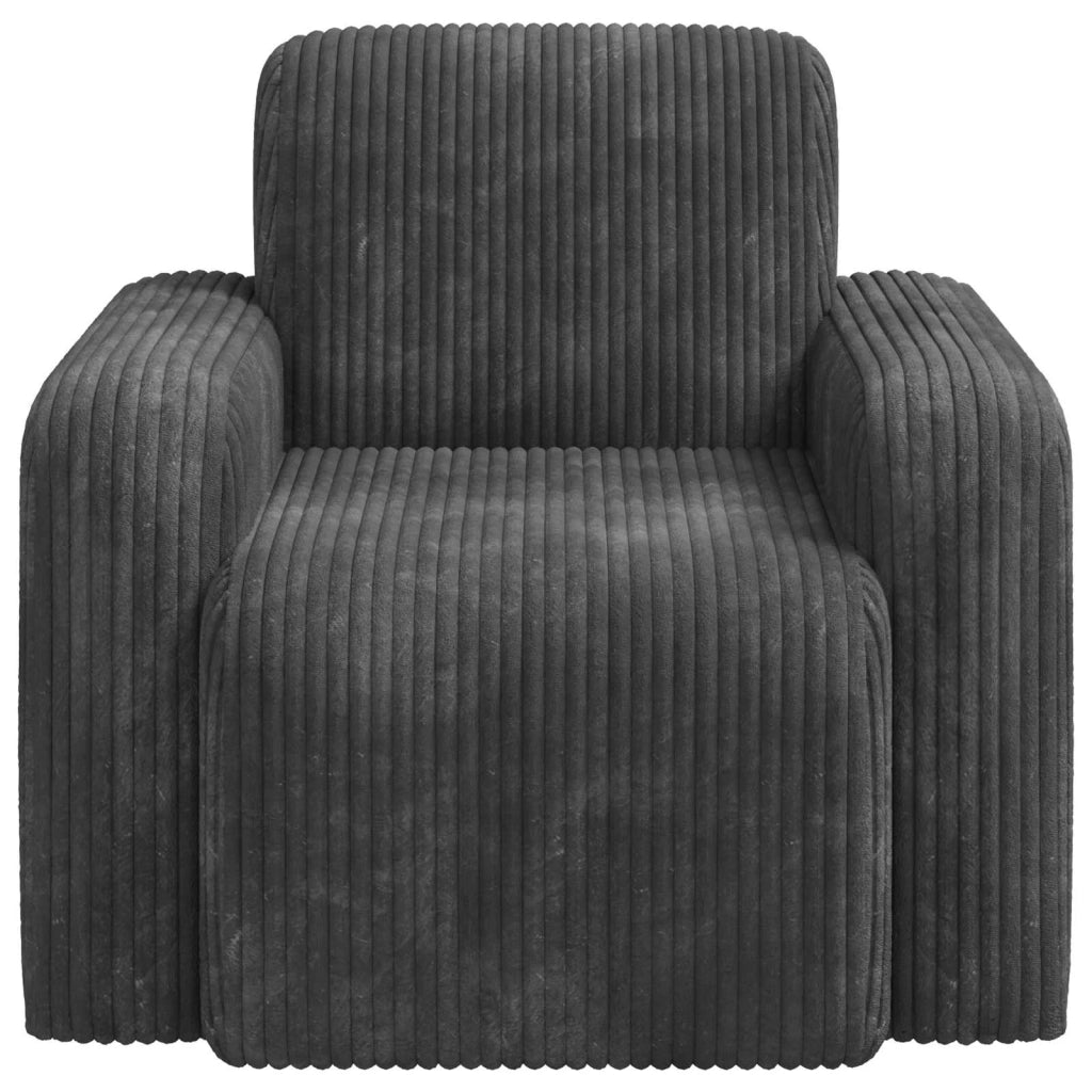 Poltrona-Divano Sedia-Poltroncina Grigio Scuro corduroy