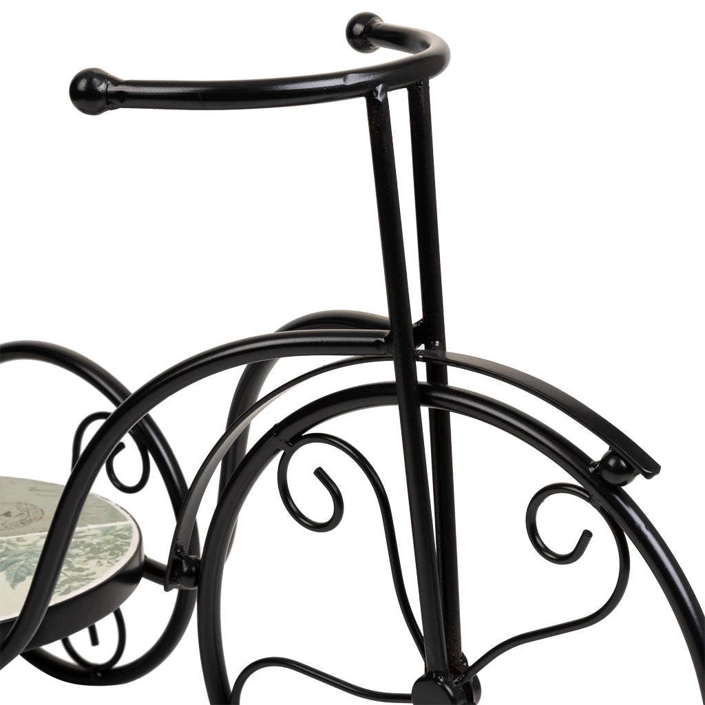 Supporto bici in mosaico Verde chiaro e ferro battuto 53x23,5x36h
