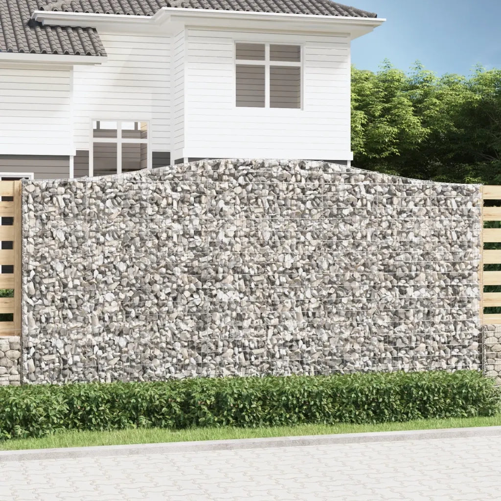 Cesti Gabbioni ad Arco 2 pz 400x30x200/220 cm Ferro Zincato 3145891