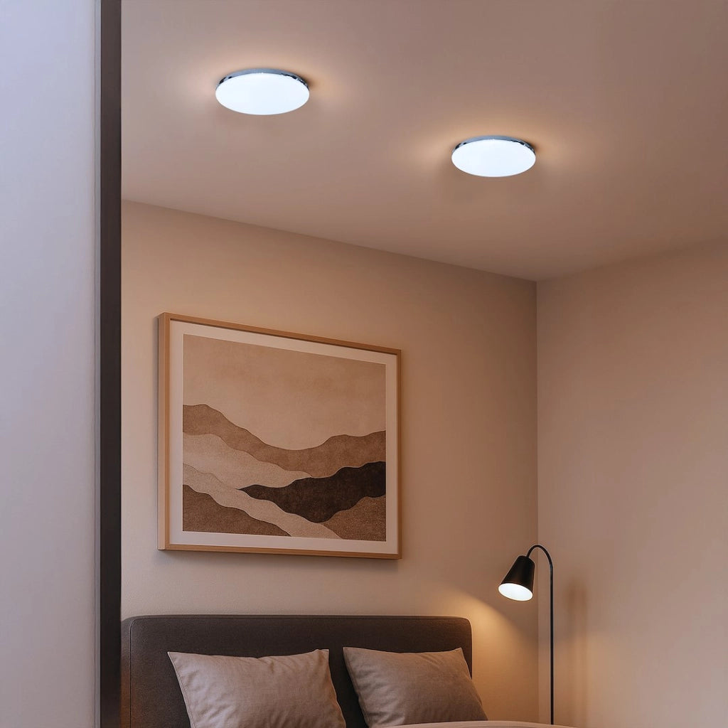 Plafoniera LED tonda cromata 33cm 15W 4000K IP20 Milagro