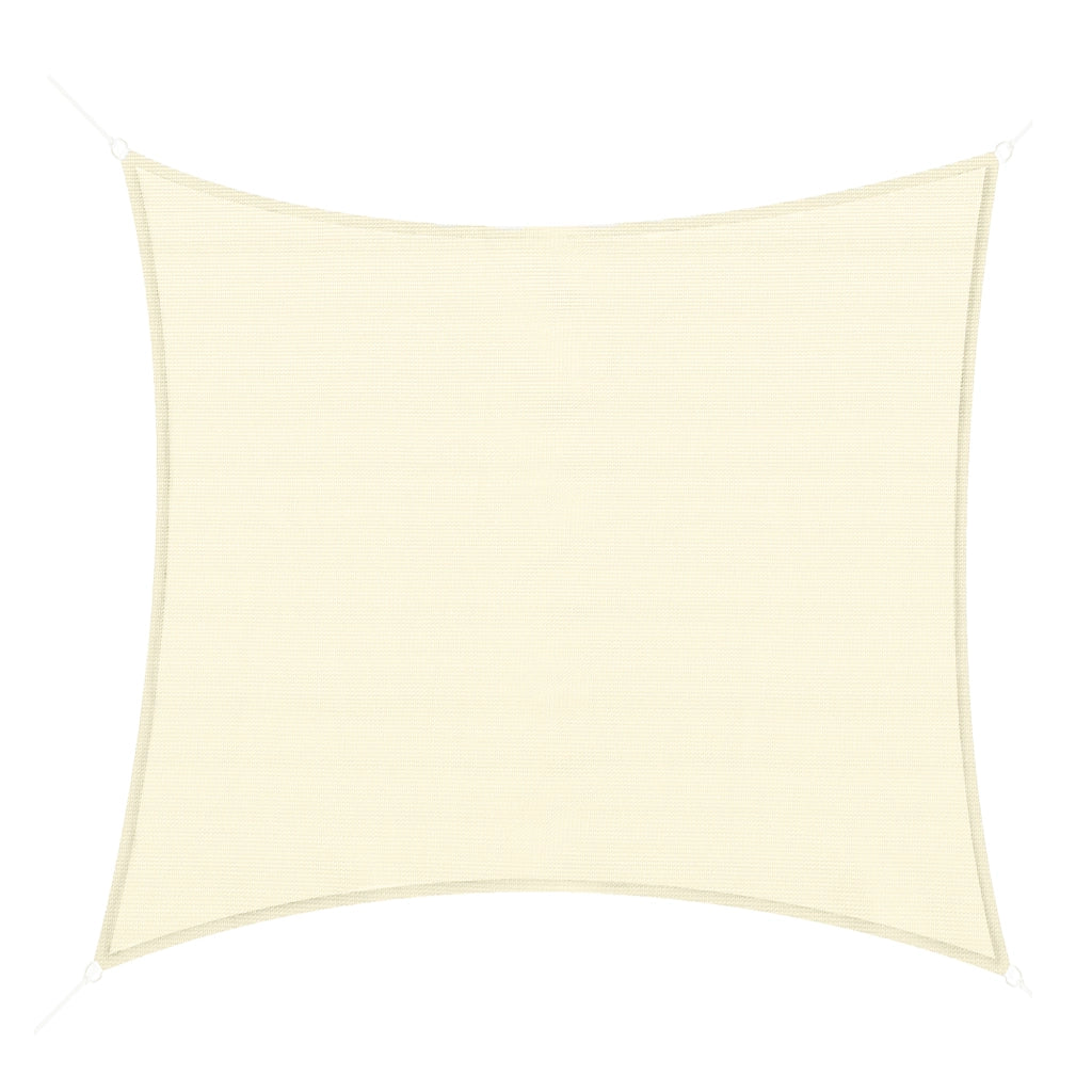 Tenda da Sole Rettangolare 3x3m Polietilene Alta Densit¨¤ ¨C zephmum ¨C Crema con Sacchetto