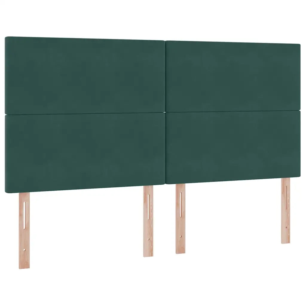 Letto con contenitore LED e materasso Verde Scuro 180 x 200 cm