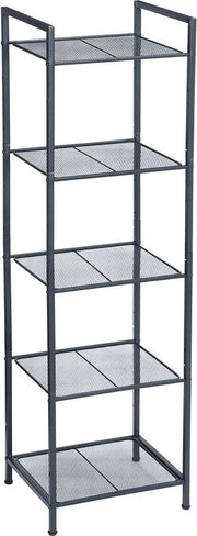 Pannello per bagno in metallo, pannello per cucina, pannello per bagno a 5 strati, pannello verticale, pannello per piante, espandibile, regolabile, pannelli, design industriale, per bagno, cucina, nero BSC35BK