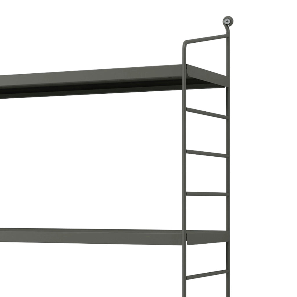 Set di 3 Scaffali da Parete Strängnäs a 3 Ripiani Regolabili  50 x 60 x 15 cm Acciaio Antracite [en.casa]