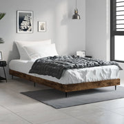 Giroletto senza Materasso-Struttura Letto Rovere Fumo 90x190 cm in Truciolato 507985