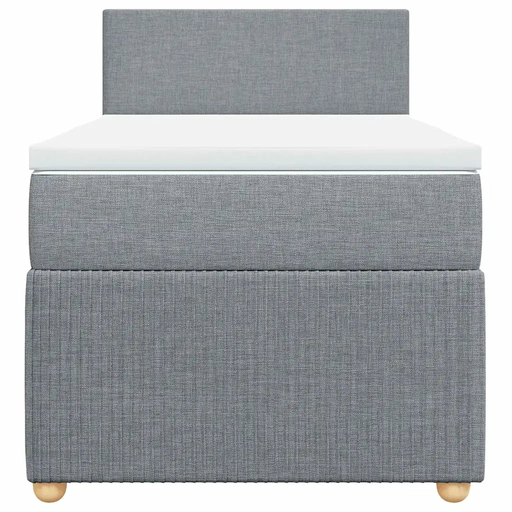 Giroletto a Molle con Materasso Grigio Chiaro 90x200 cm Tessuto 3287332