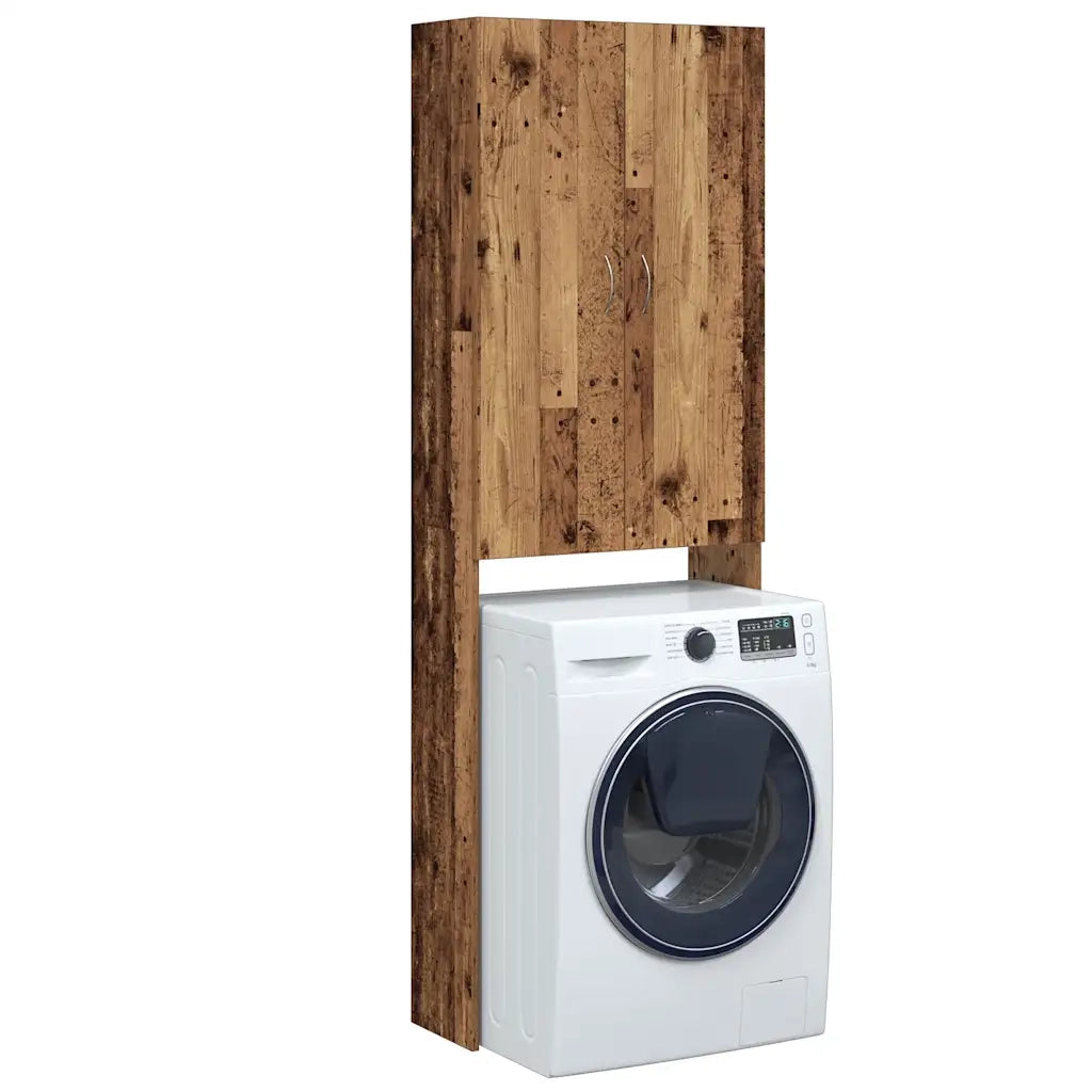 Mobile per Lavatrice Legno Antico 64x25,5x190 cm CFW3042898
