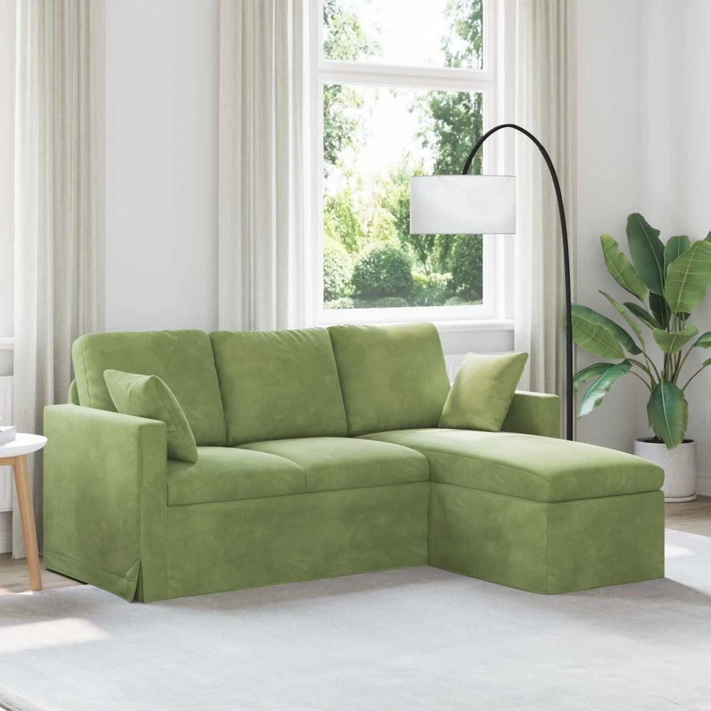 Divano Verde chiaro 178 x 134 x 80 cm Velluto 42024452