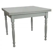 Tavolo in legno allungabile a libro gambe tornite Shabby chic grigio anticato