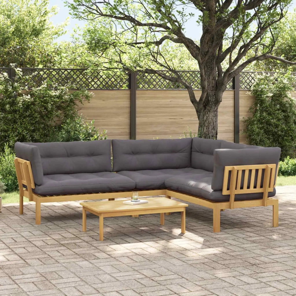 4 Pezzo Unità di divano pallet da giardino 3418293
